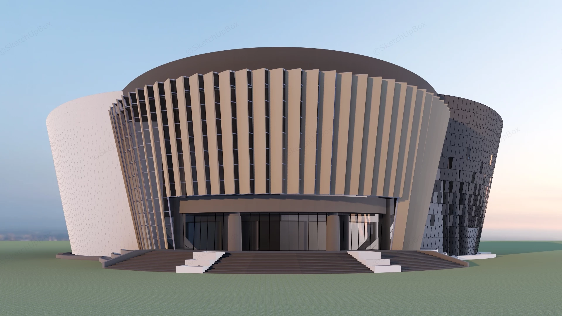Modern Convention And Exhibition Centre sketchup model preview - SketchupBox