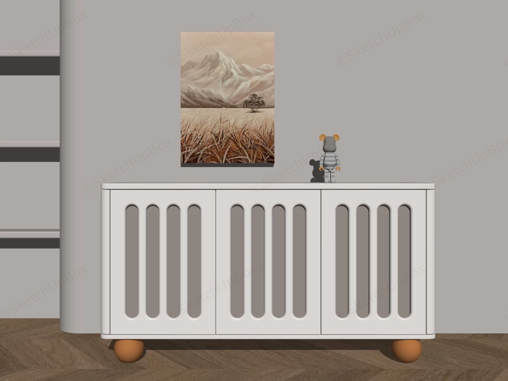 Mid Century Modern Credenza sketchup model preview - SketchupBox