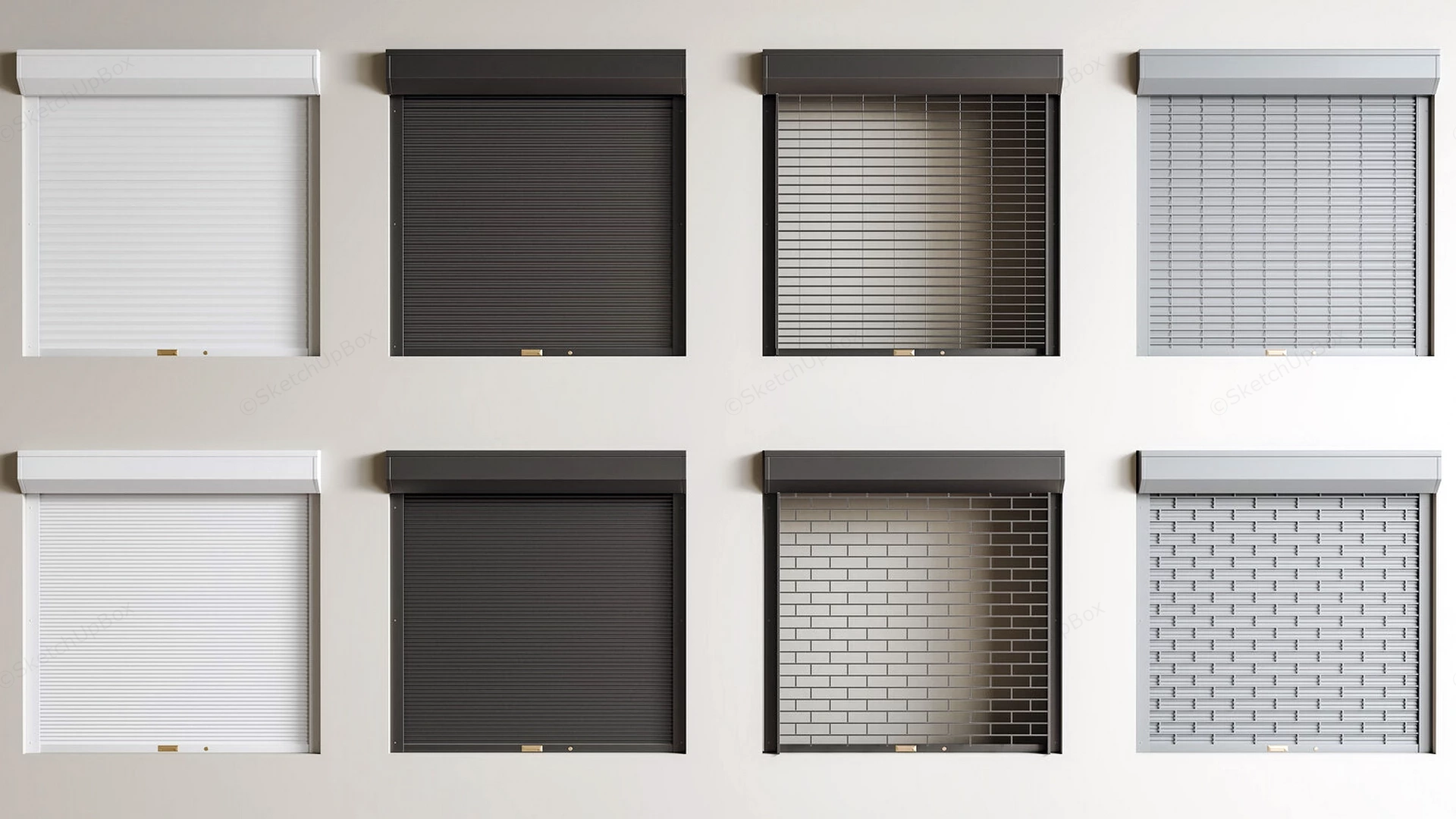 Collection Of Security Roller Shutters sketchup model preview - SketchupBox