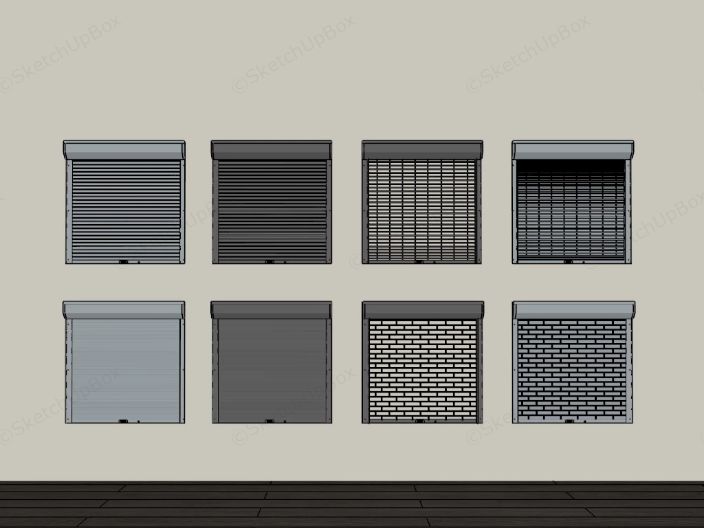 Collection Of Security Roller Shutters sketchup model preview - SketchupBox