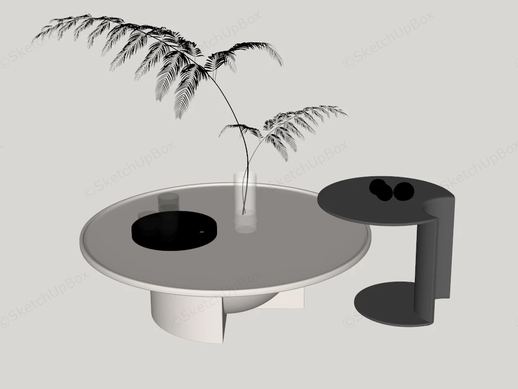 Minimalist Nested Coffee Table Set sketchup model preview - SketchupBox