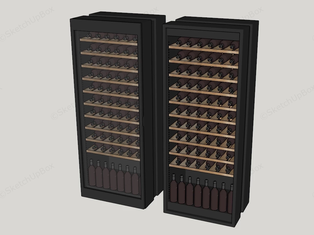 Wine Cellar Storage Cabinet sketchup model preview - SketchupBox