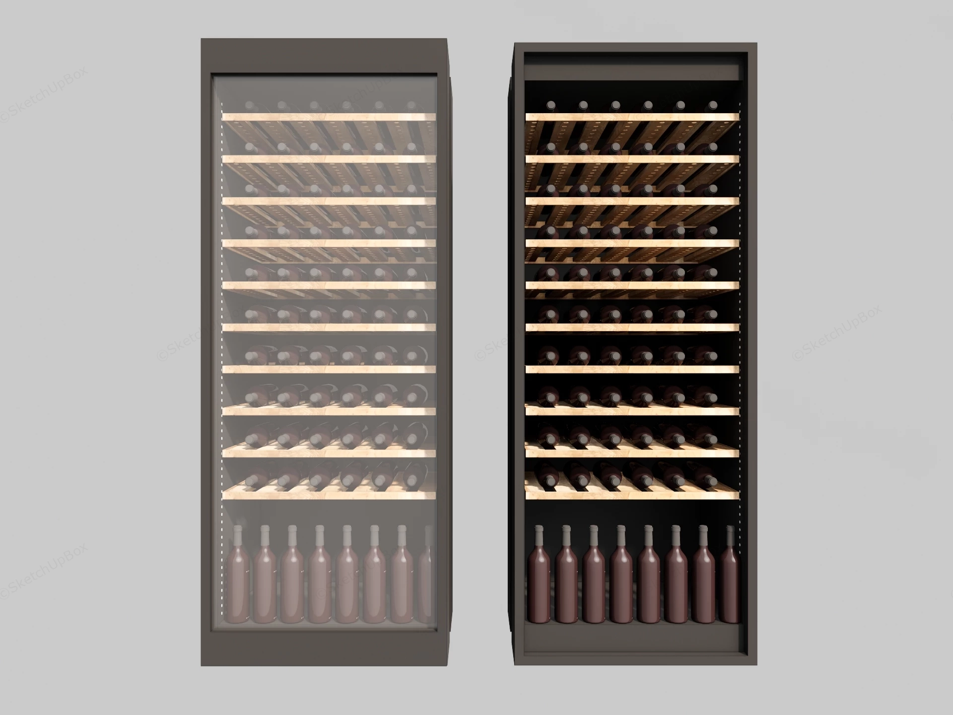 Wine Cellar Storage Cabinet sketchup model preview - SketchupBox