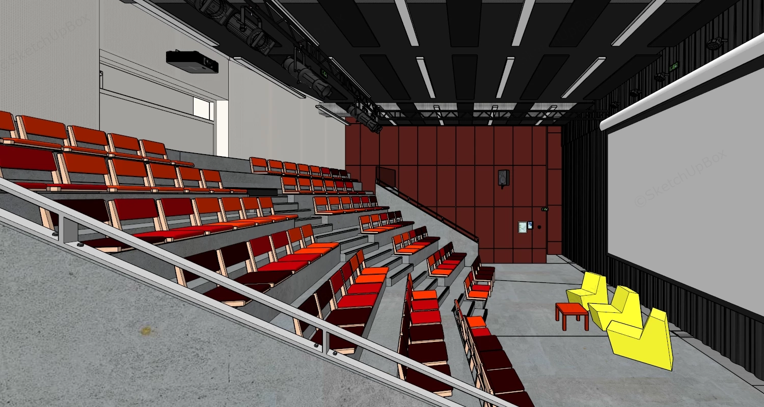 University Auditorium Design sketchup model preview - SketchupBox