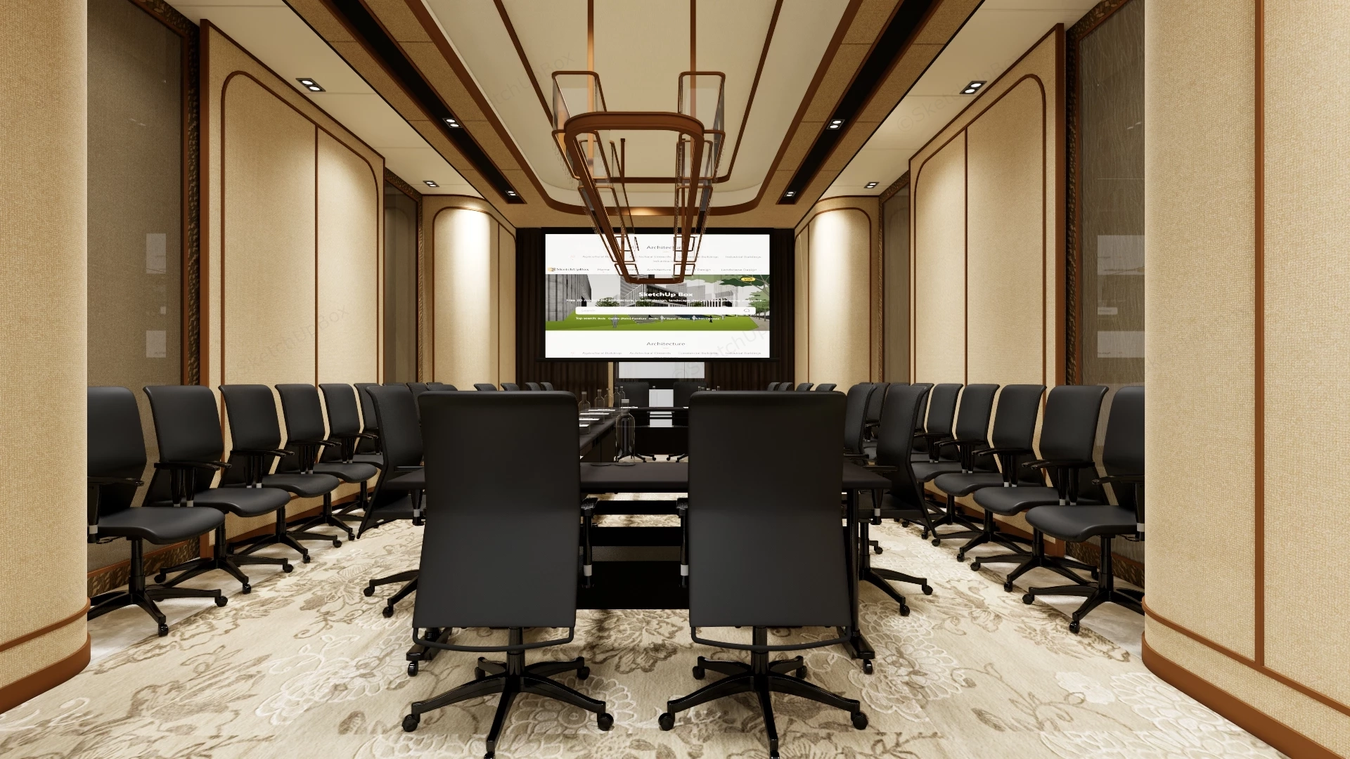 High End Luxury Conference Room sketchup model preview - SketchupBox