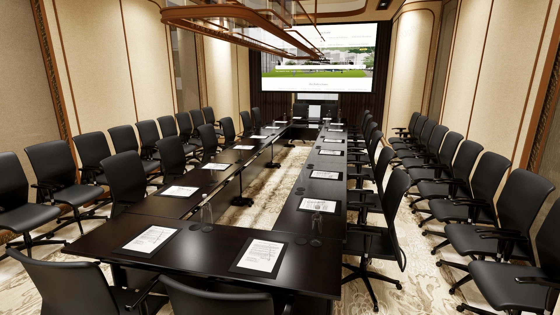 High End Luxury Conference Room sketchup model preview - SketchupBox