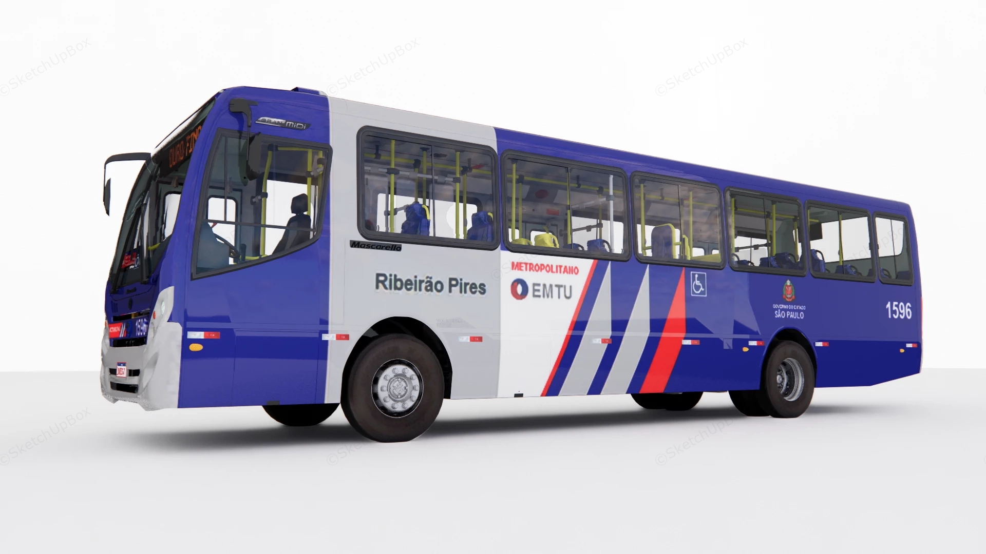 Public Transit Bus sketchup model preview - SketchupBox
