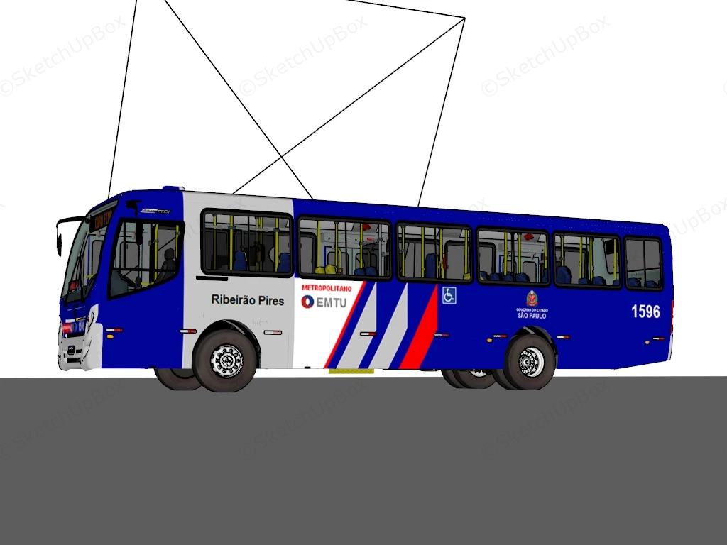 Public Transit Bus sketchup model preview - SketchupBox