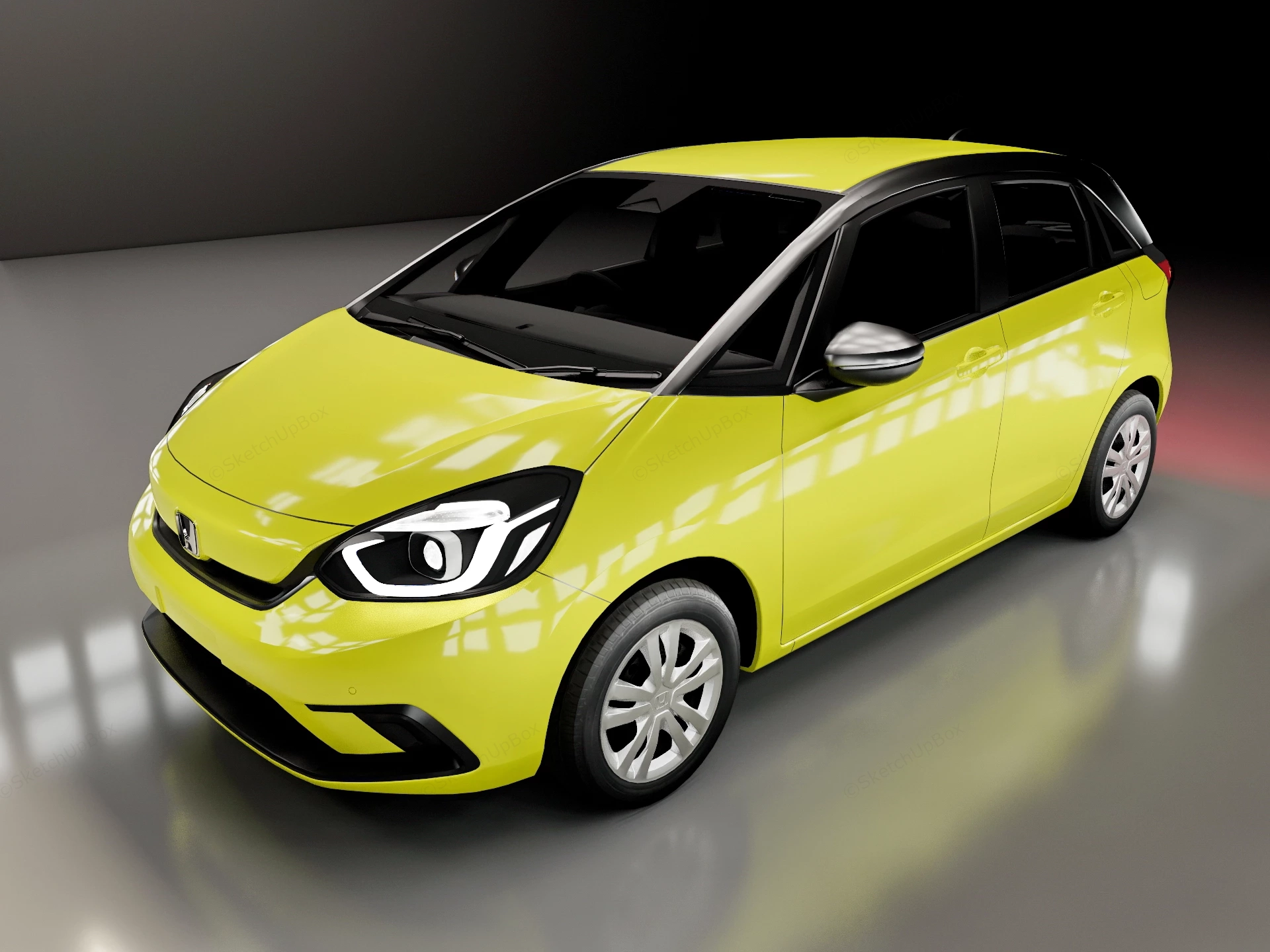 2021 Honda Fit sketchup model preview - SketchupBox