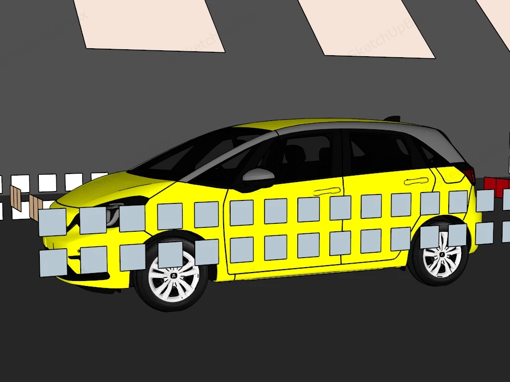 2021 Honda Fit sketchup model preview - SketchupBox