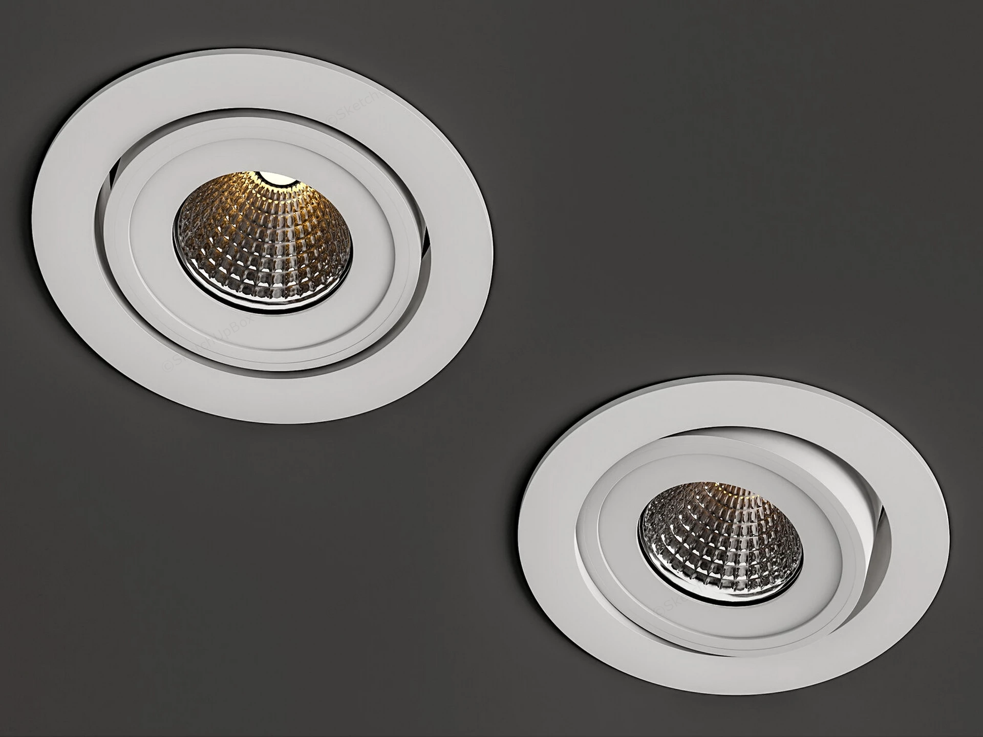 Recessed LED Downlights sketchup model preview - SketchupBox