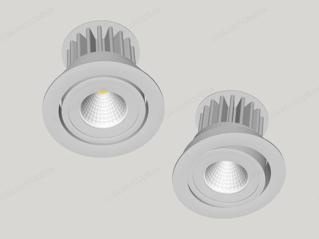 Recessed LED Downlights sketchup model preview - SketchupBox