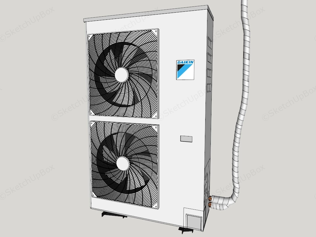 Dual Fan Daikin Outdoor Air Conditioning Unit sketchup model preview - SketchupBox