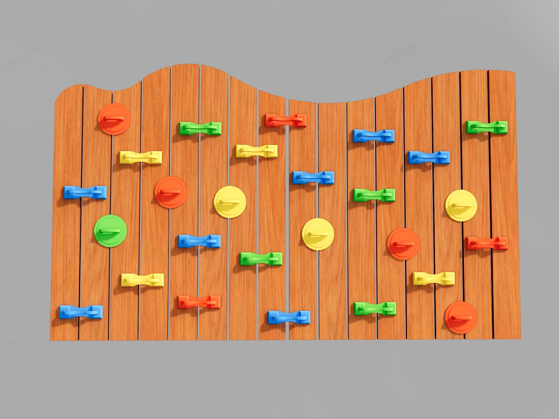 Wooden Climbing Wall Panel sketchup model preview - SketchupBox