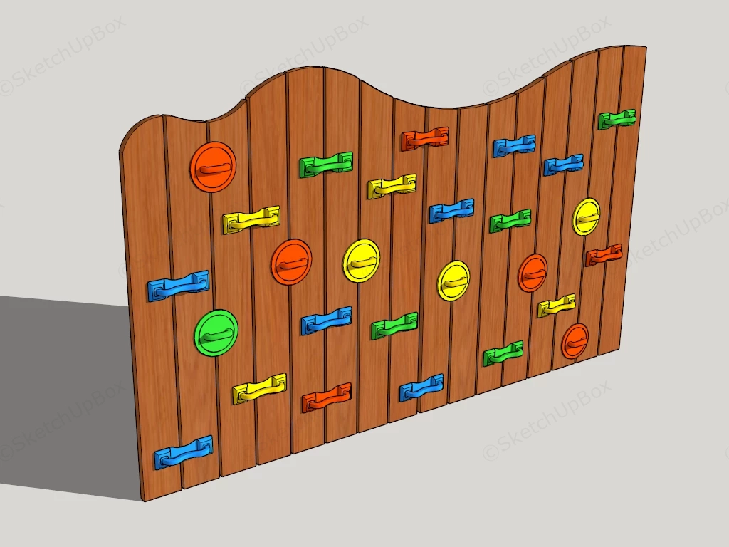 Wooden Climbing Wall Panel sketchup model preview - SketchupBox
