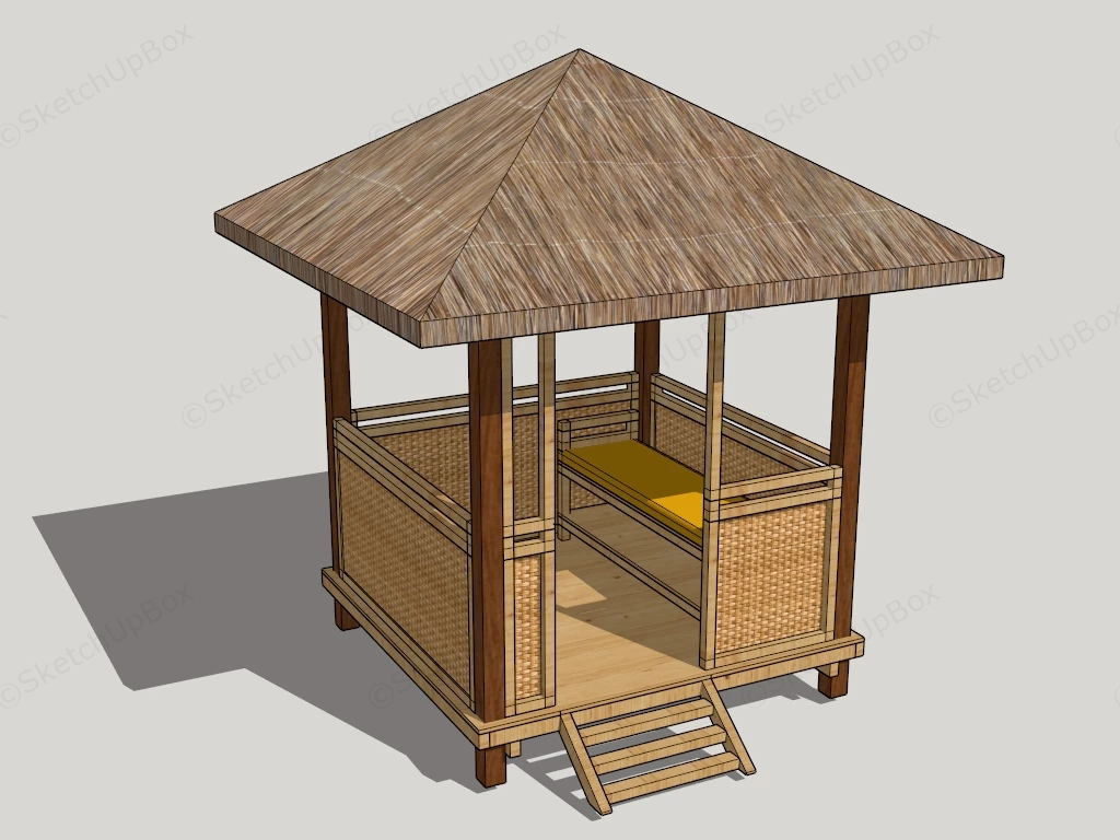 Thatched Roof Nipa Hut sketchup model preview - SketchupBox