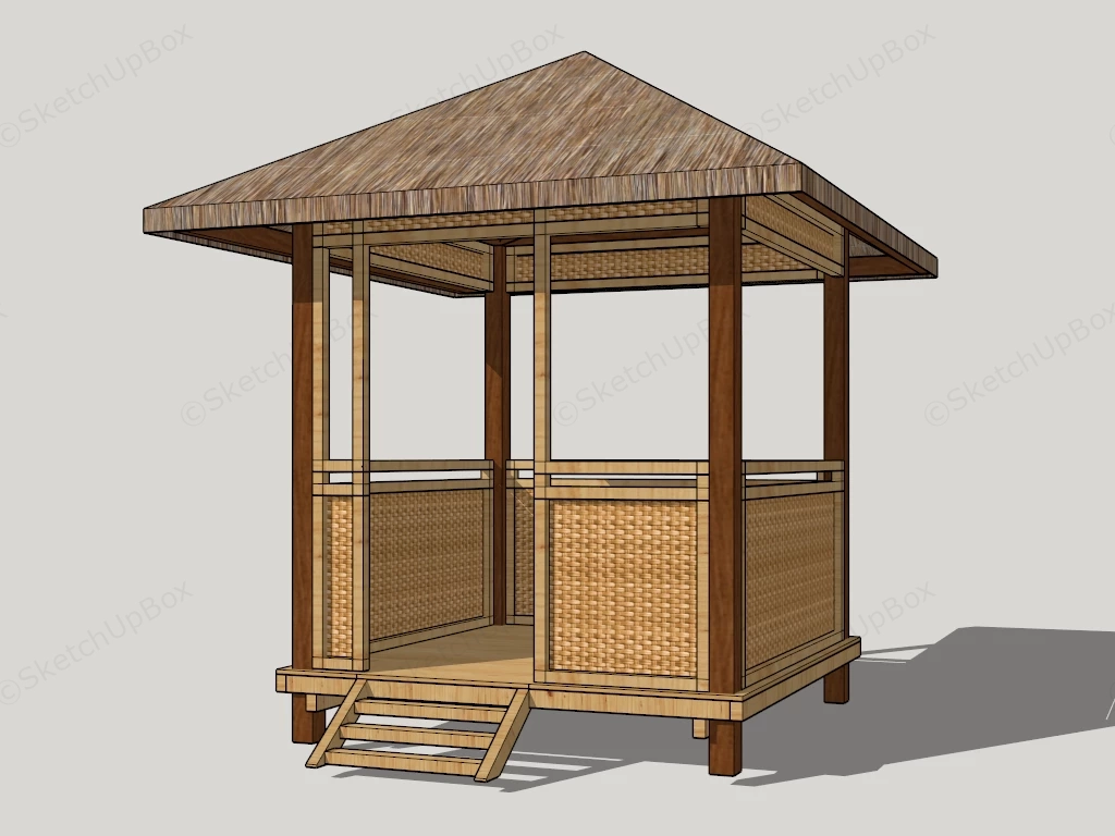 Thatched Roof Nipa Hut sketchup model preview - SketchupBox