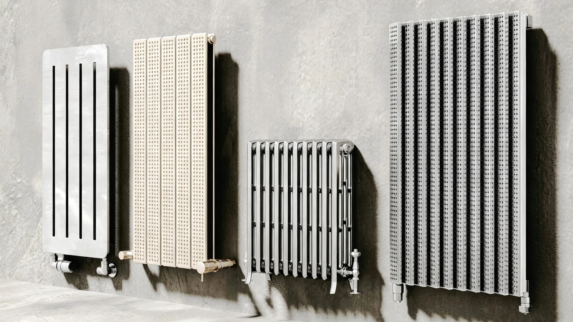 Vertical Heating Radiators sketchup model preview - SketchupBox