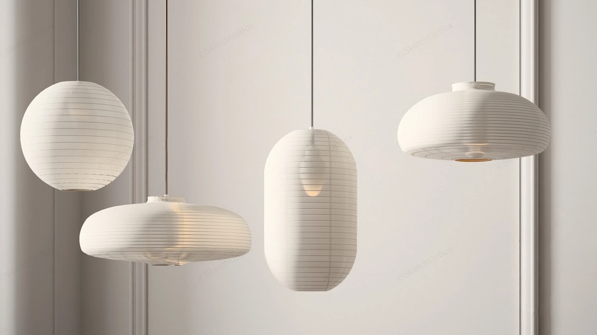 Set Of Bolia Pendant Lights sketchup model preview - SketchupBox