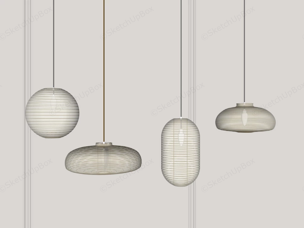 Set Of Bolia Pendant Lights sketchup model preview - SketchupBox