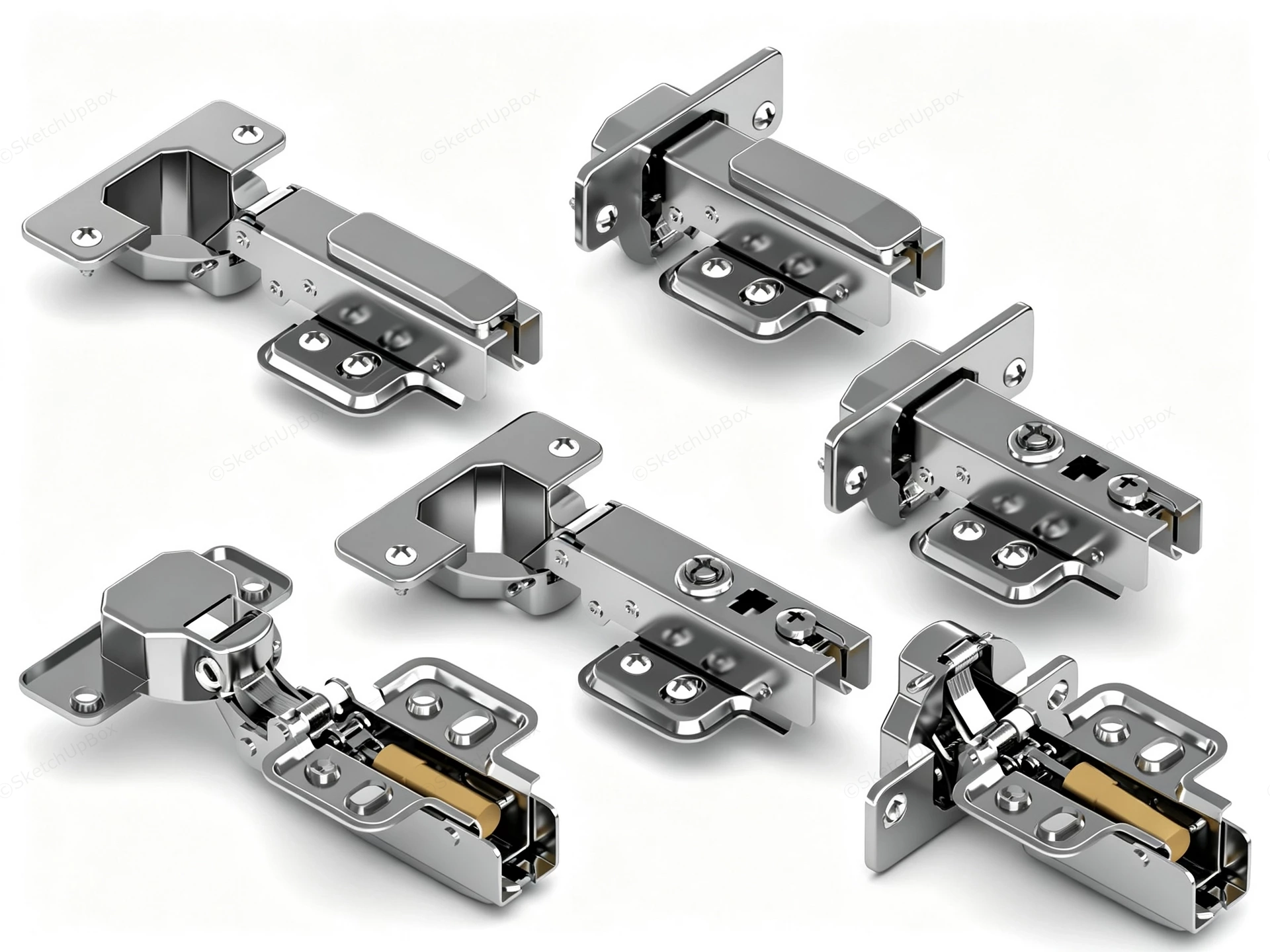 Modern European Style Cabinet Hinges sketchup model preview - SketchupBox