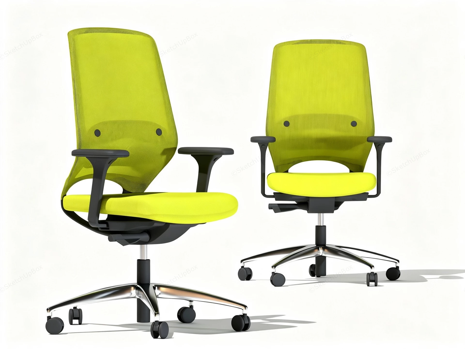 Modern Ergonomic Office Chair sketchup model preview - SketchupBox