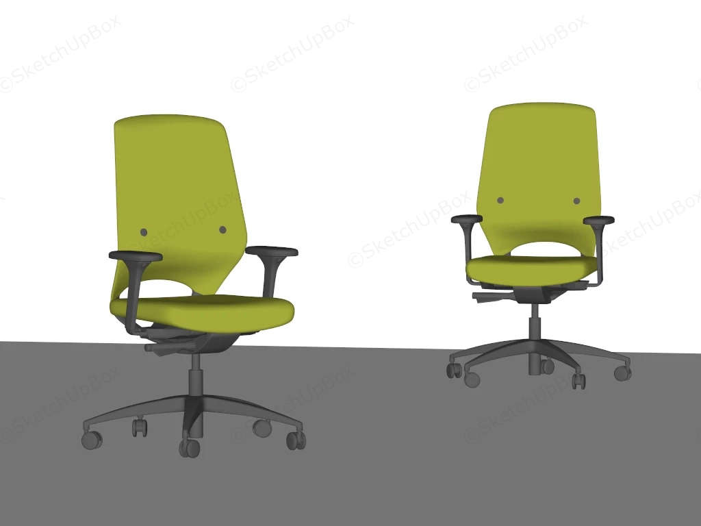 Modern Ergonomic Office Chair sketchup model preview - SketchupBox