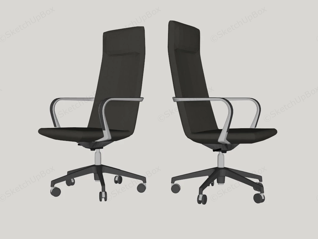 High Back Executive Office Chair sketchup model preview - SketchupBox