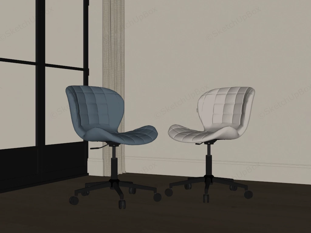 Contemporary Swivel Chairs sketchup model preview - SketchupBox