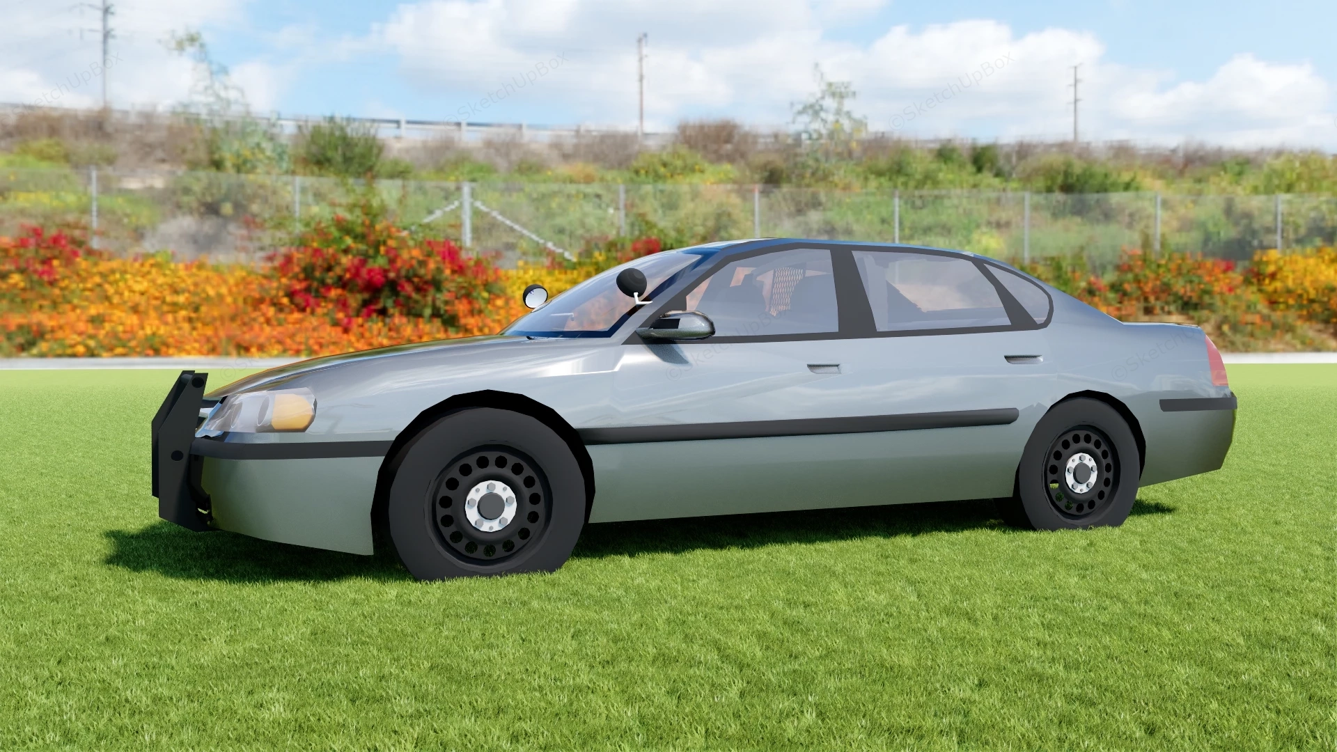 Chevrolet Impala Police Car sketchup model preview - SketchupBox