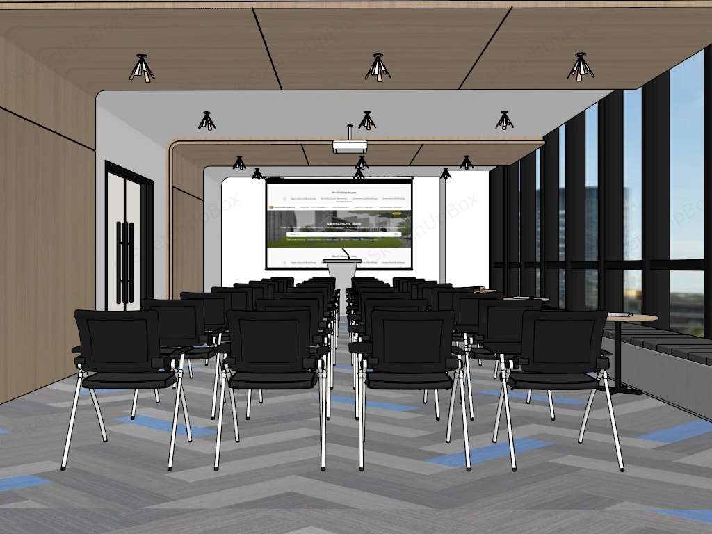 Modern Corporate Training Room sketchup model preview - SketchupBox