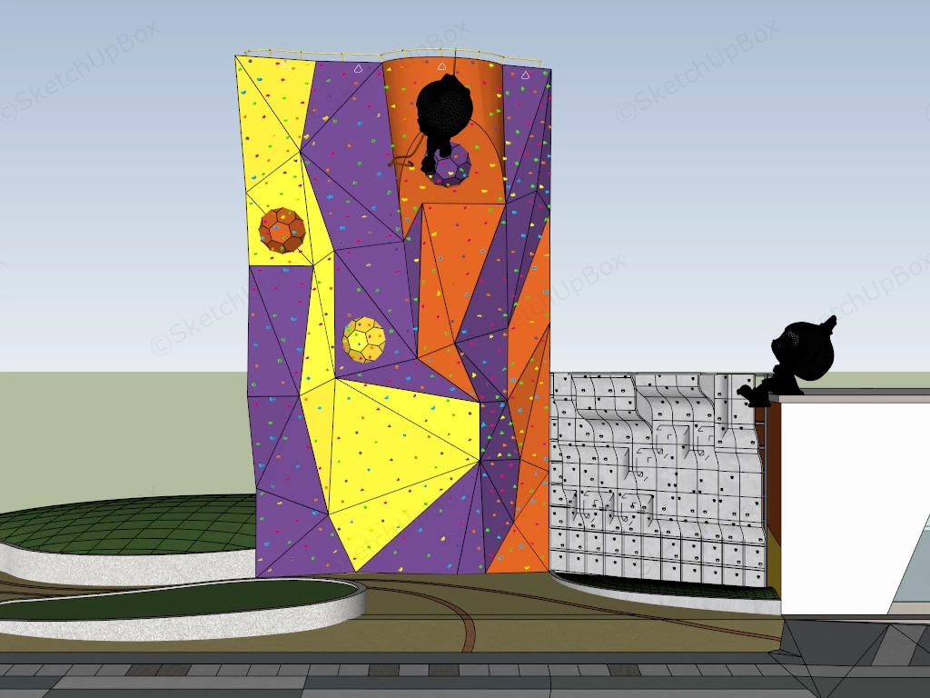 Outdoor Multi Level Climbing Structure sketchup model preview - SketchupBox
