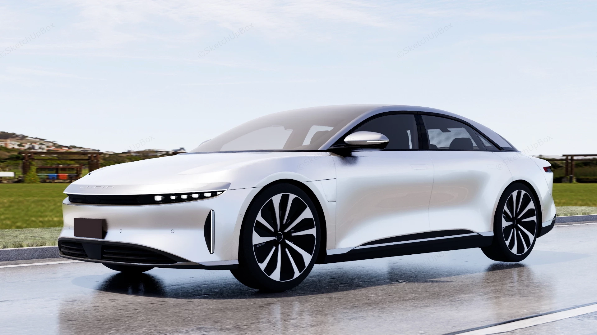 Lucid Air Grand Touring sketchup model preview - SketchupBox
