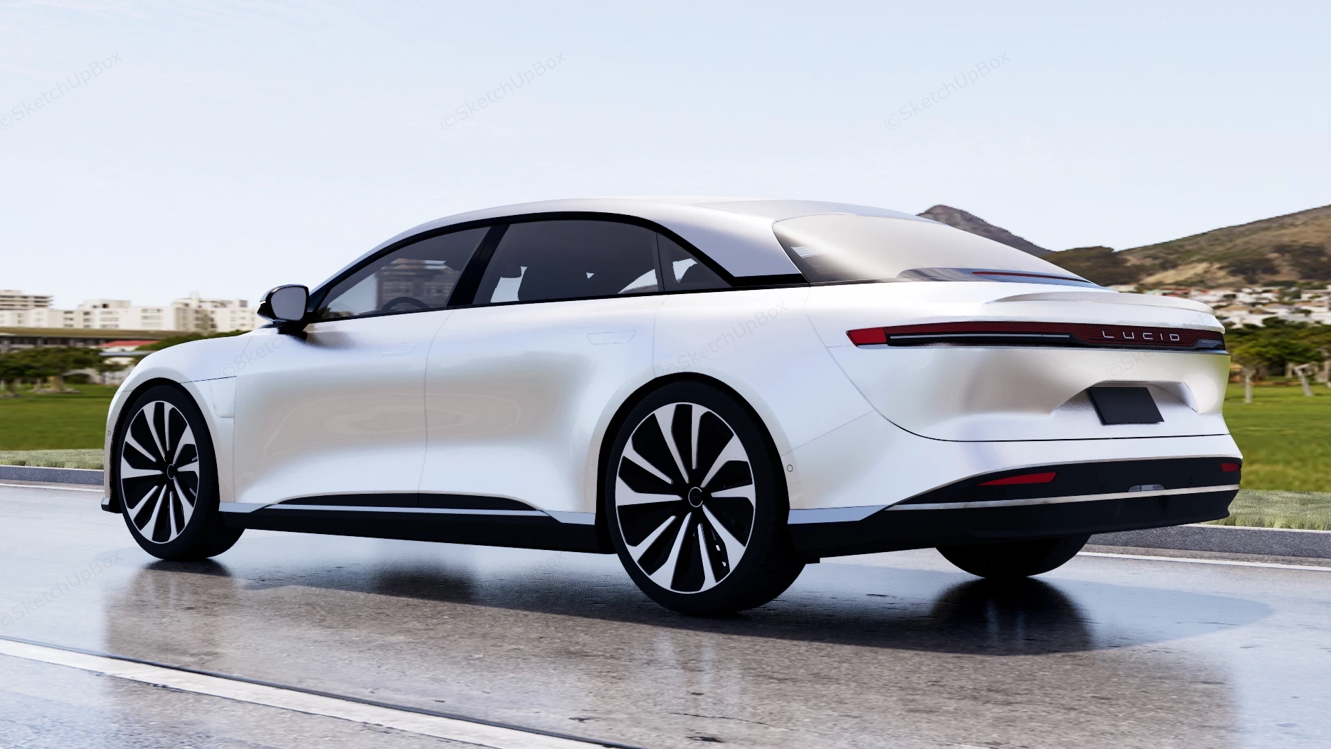 Lucid Air Grand Touring sketchup model preview - SketchupBox