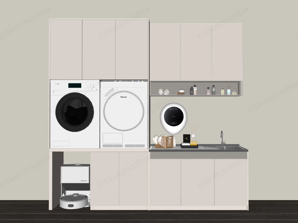 Modular Utility And Laundry Room Station sketchup model preview - SketchupBox
