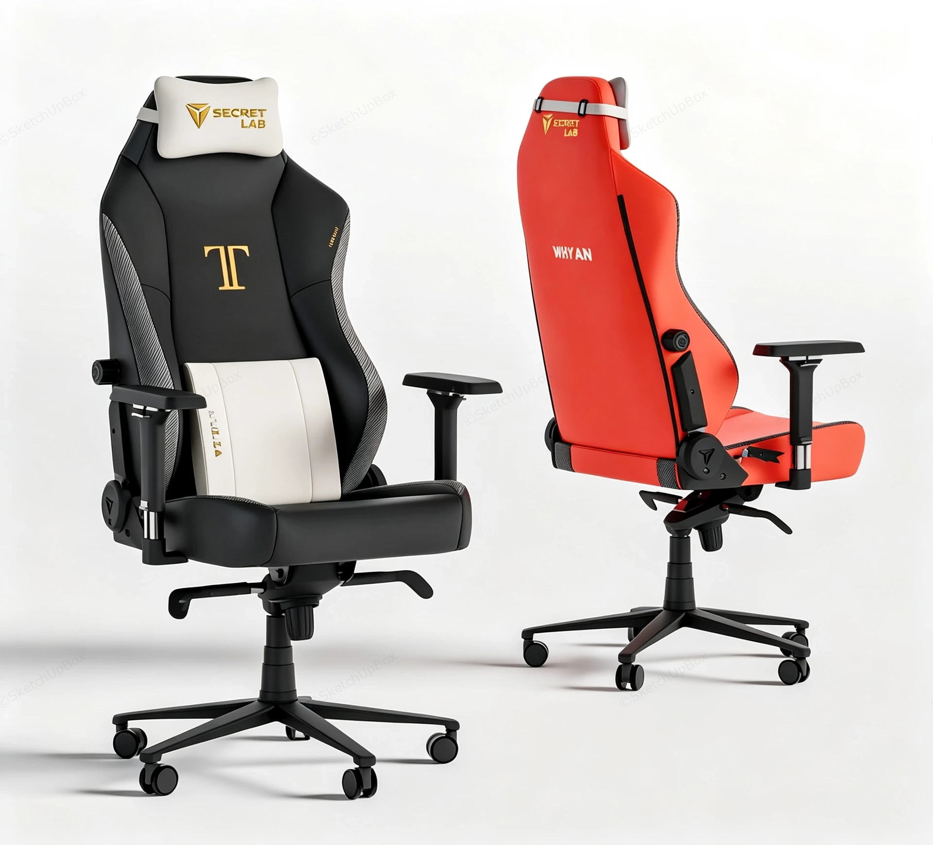 Modern High End Gaming Chairs sketchup model preview - SketchupBox