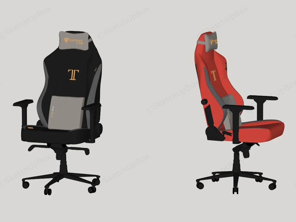 Modern High End Gaming Chairs sketchup model preview - SketchupBox