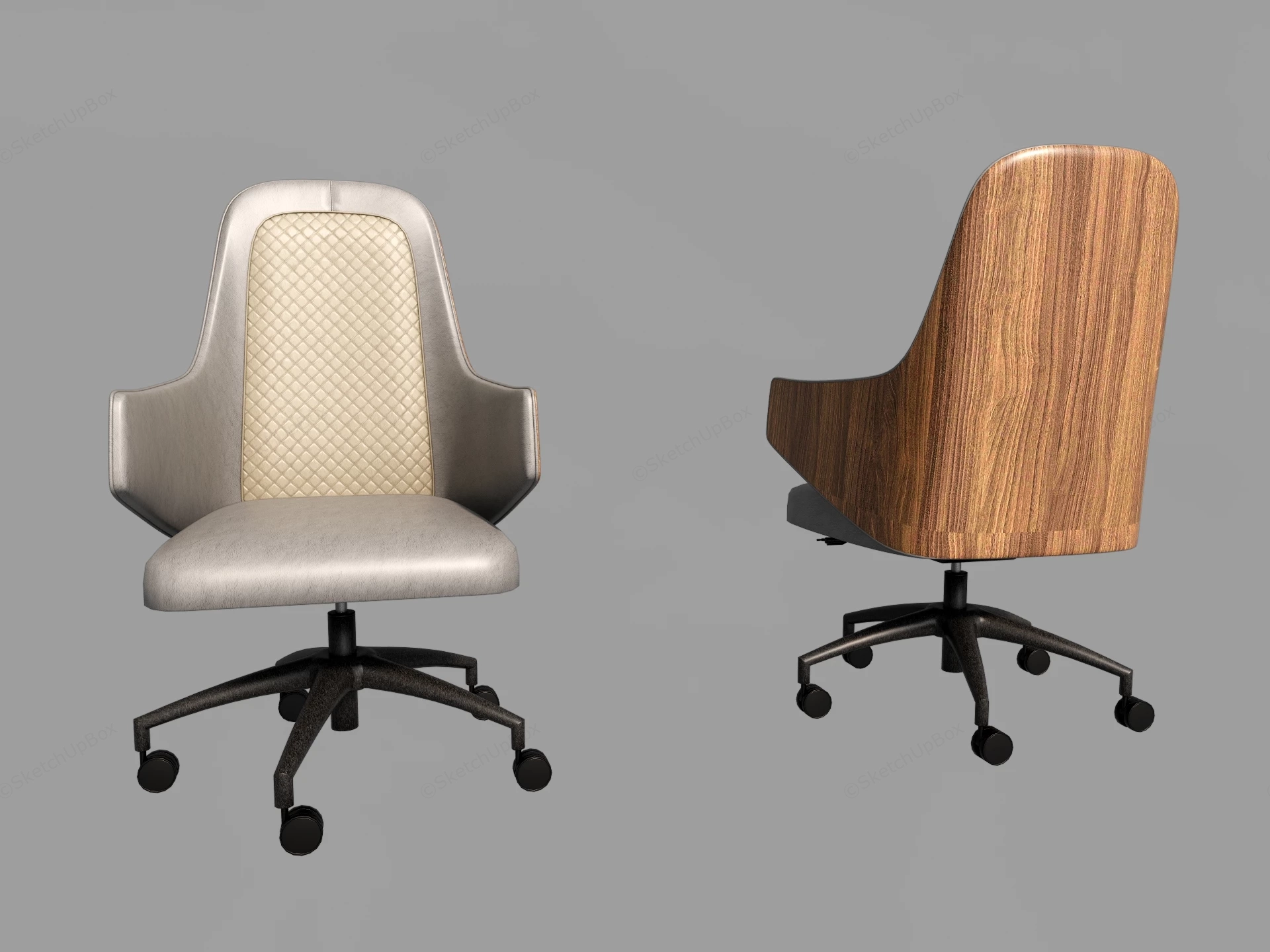 Executive Office Desk Chairs sketchup model preview - SketchupBox