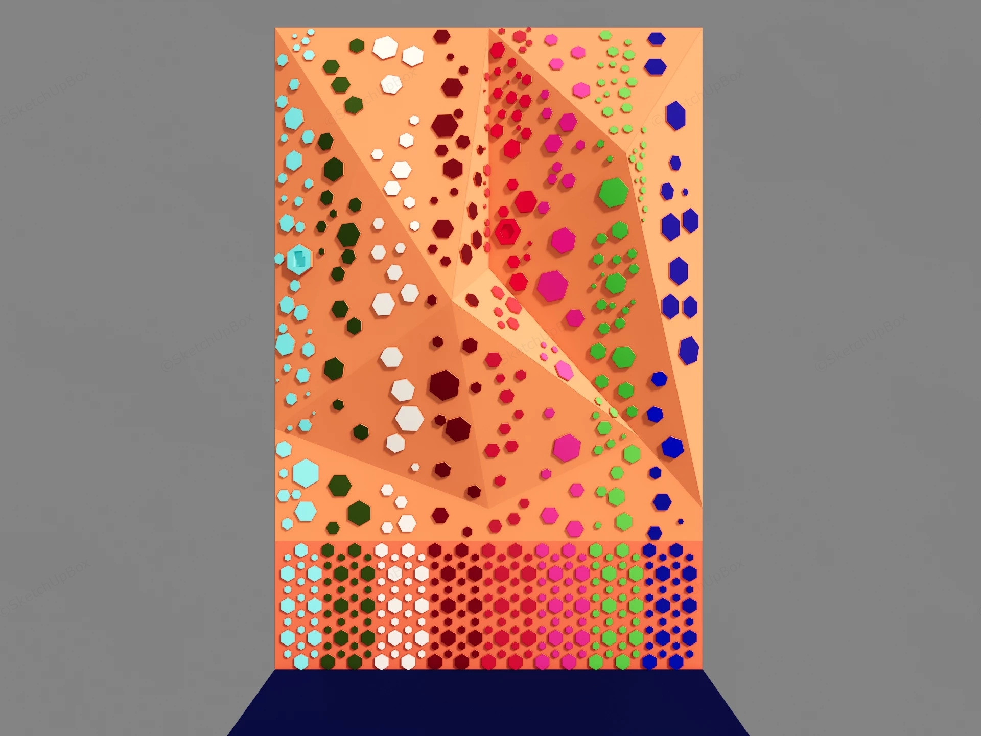 Indoor Rock Climbing Wall sketchup model preview - SketchupBox