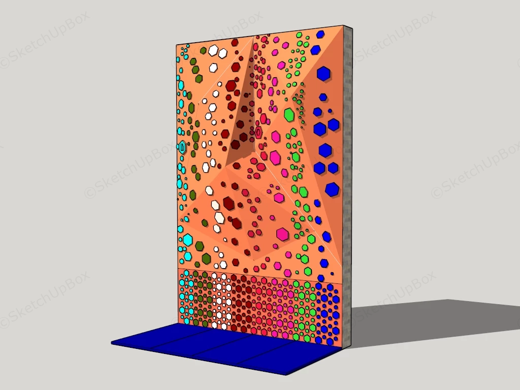 Indoor Rock Climbing Wall sketchup model preview - SketchupBox