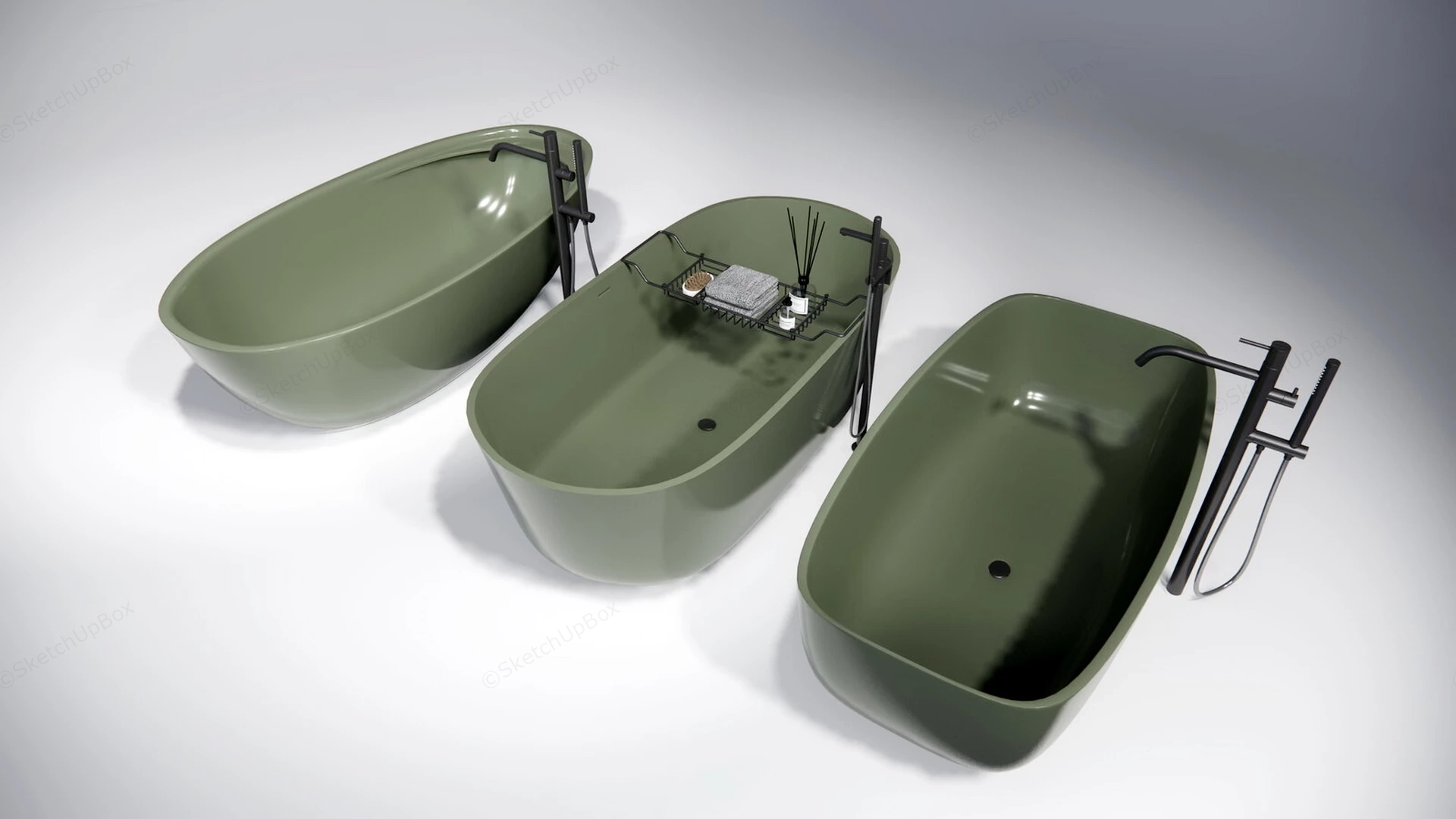 Modern Freestanding Bathtubs sketchup model preview - SketchupBox