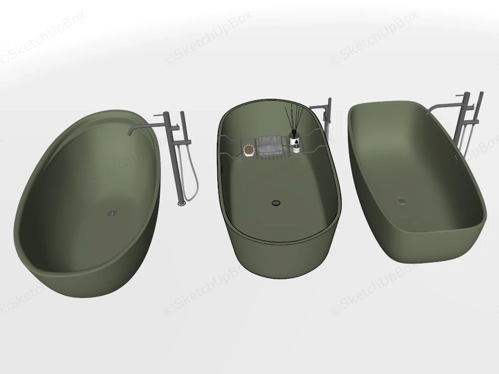 Modern Freestanding Bathtubs sketchup model preview - SketchupBox