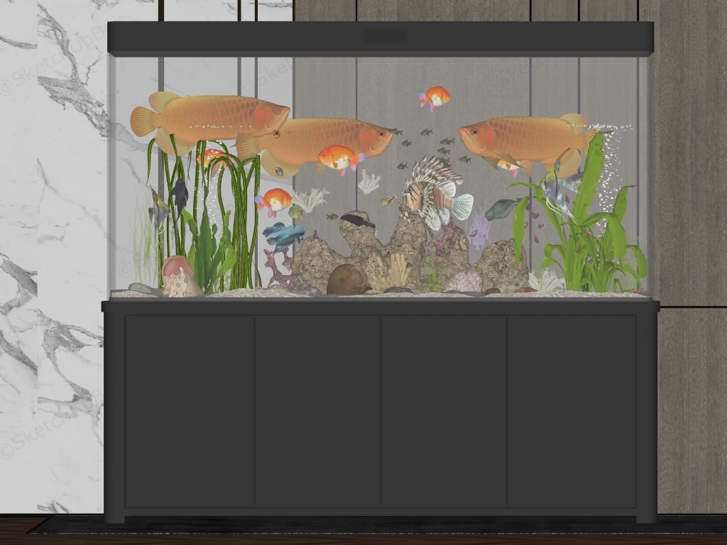 Modern Freestanding Aquarium Setup sketchup model preview - SketchupBox