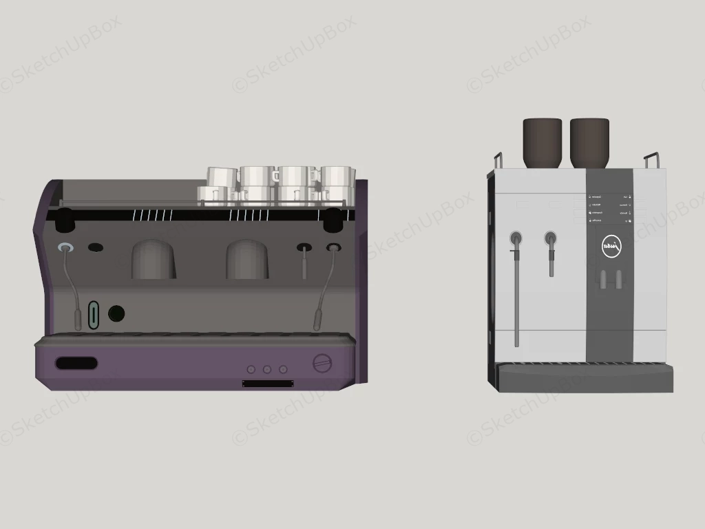 Commercial Grade Coffee And Espresso Machines sketchup model preview - SketchupBox