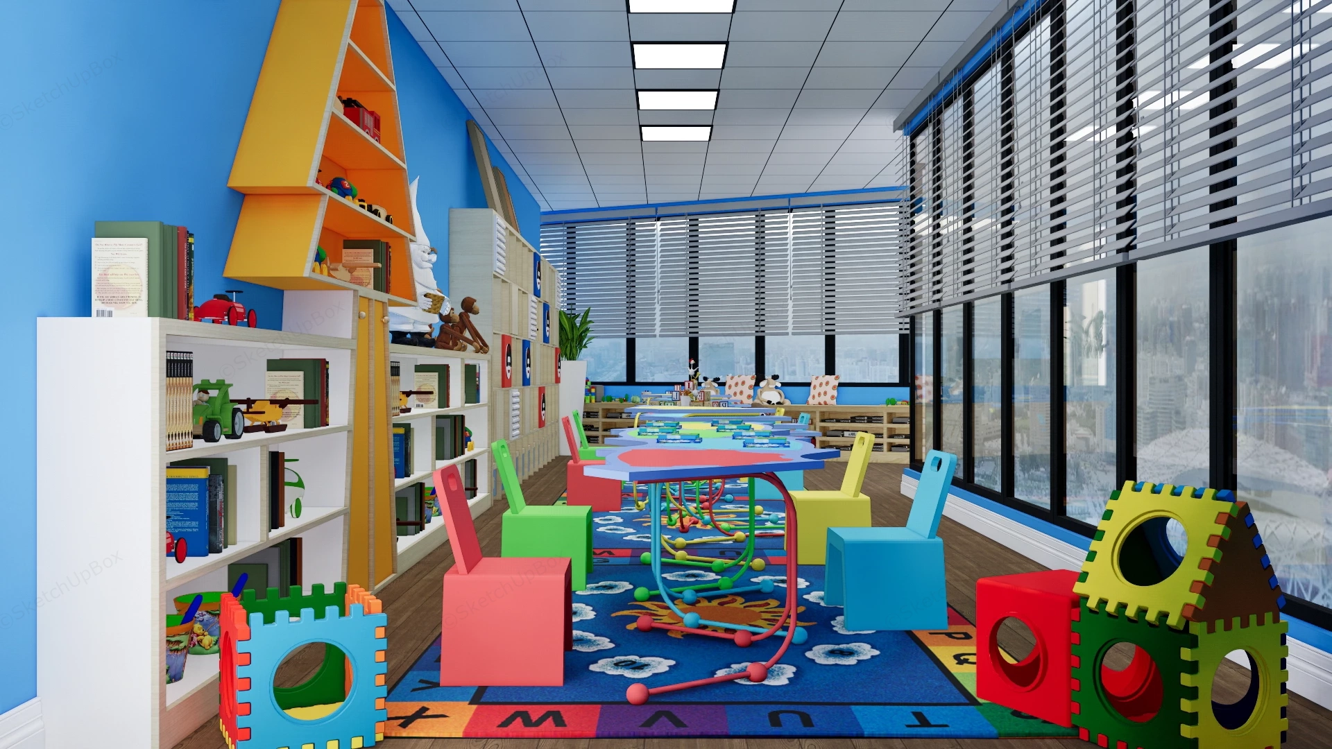 Modern Daycare Activity Room sketchup model preview - SketchupBox
