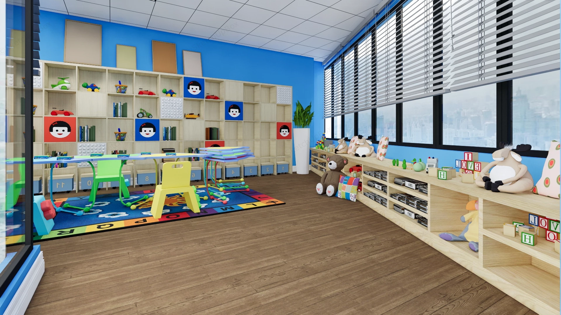 Modern Daycare Activity Room sketchup model preview - SketchupBox
