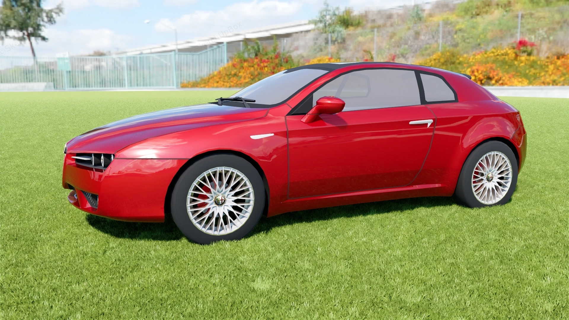 Alfa Romeo Brera sketchup model preview - SketchupBox
