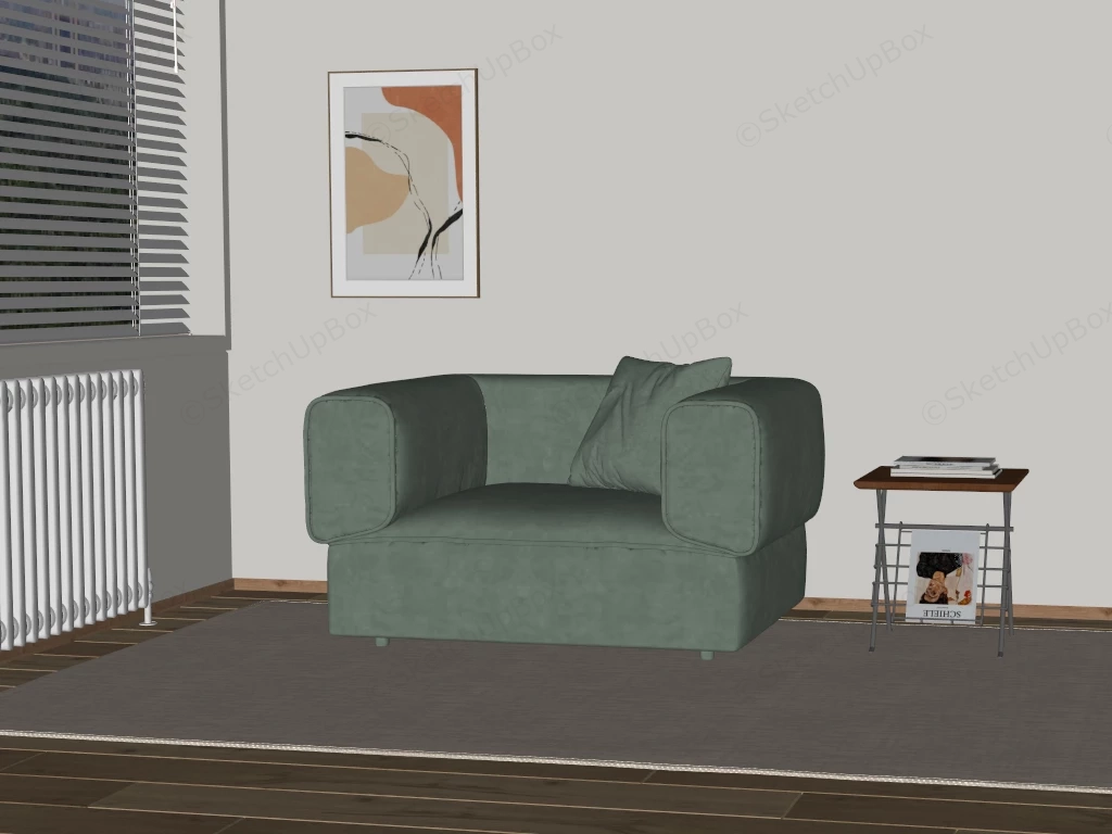 Cozy Reading Nook sketchup model preview - SketchupBox