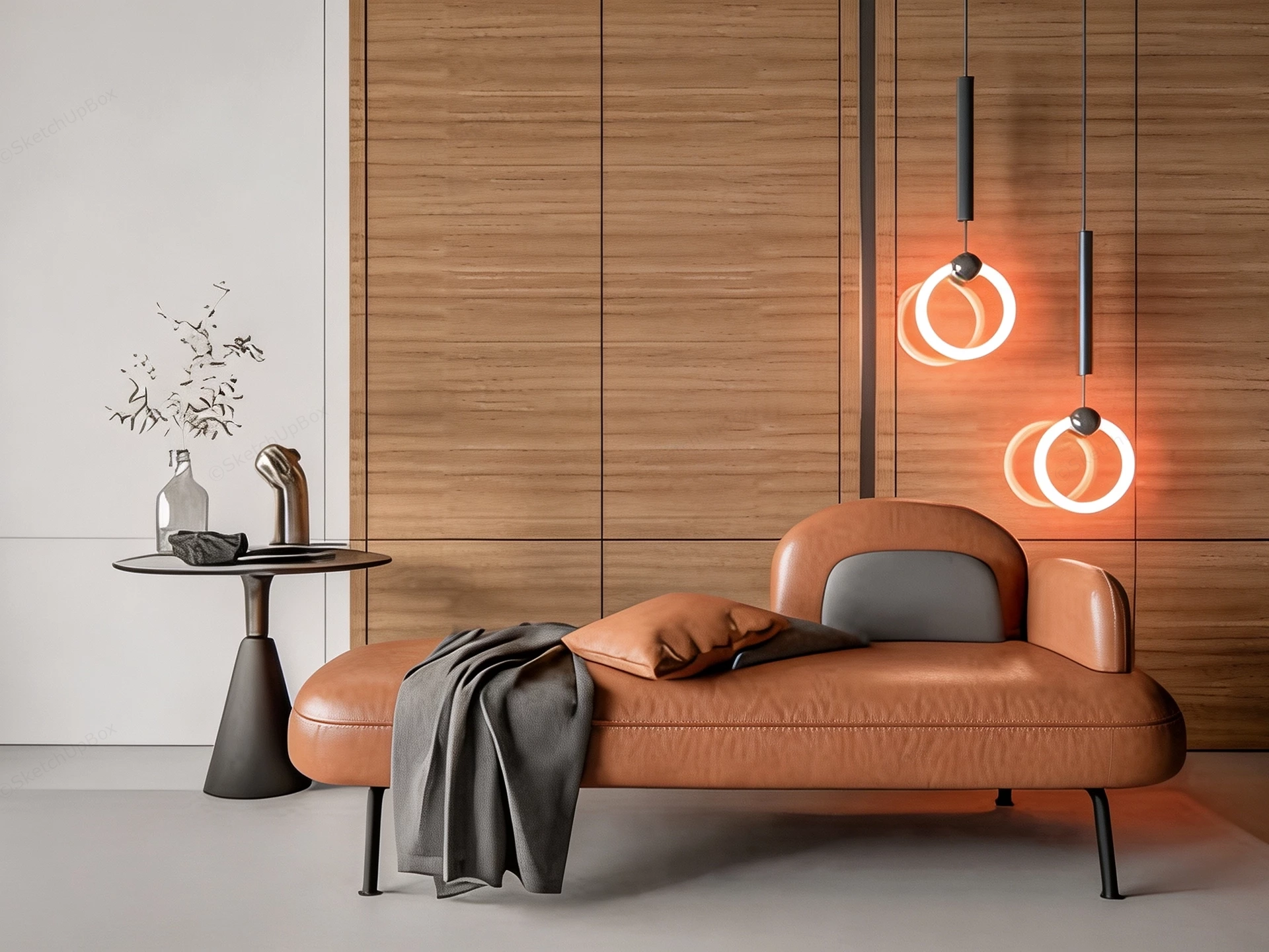 Stylish And Modern Lounge Corner sketchup model preview - SketchupBox