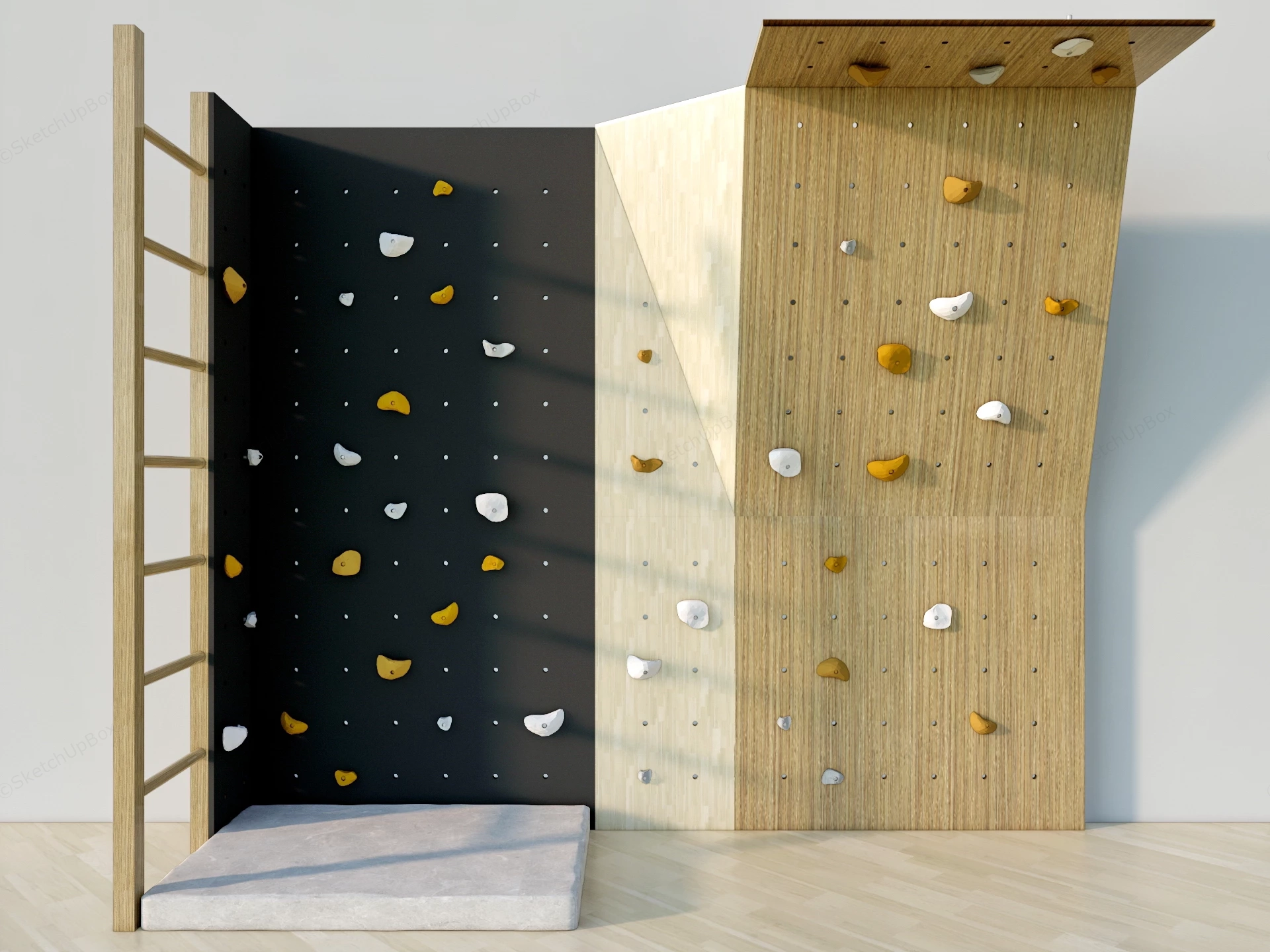 Modular Indoor Climbing Structure sketchup model preview - SketchupBox